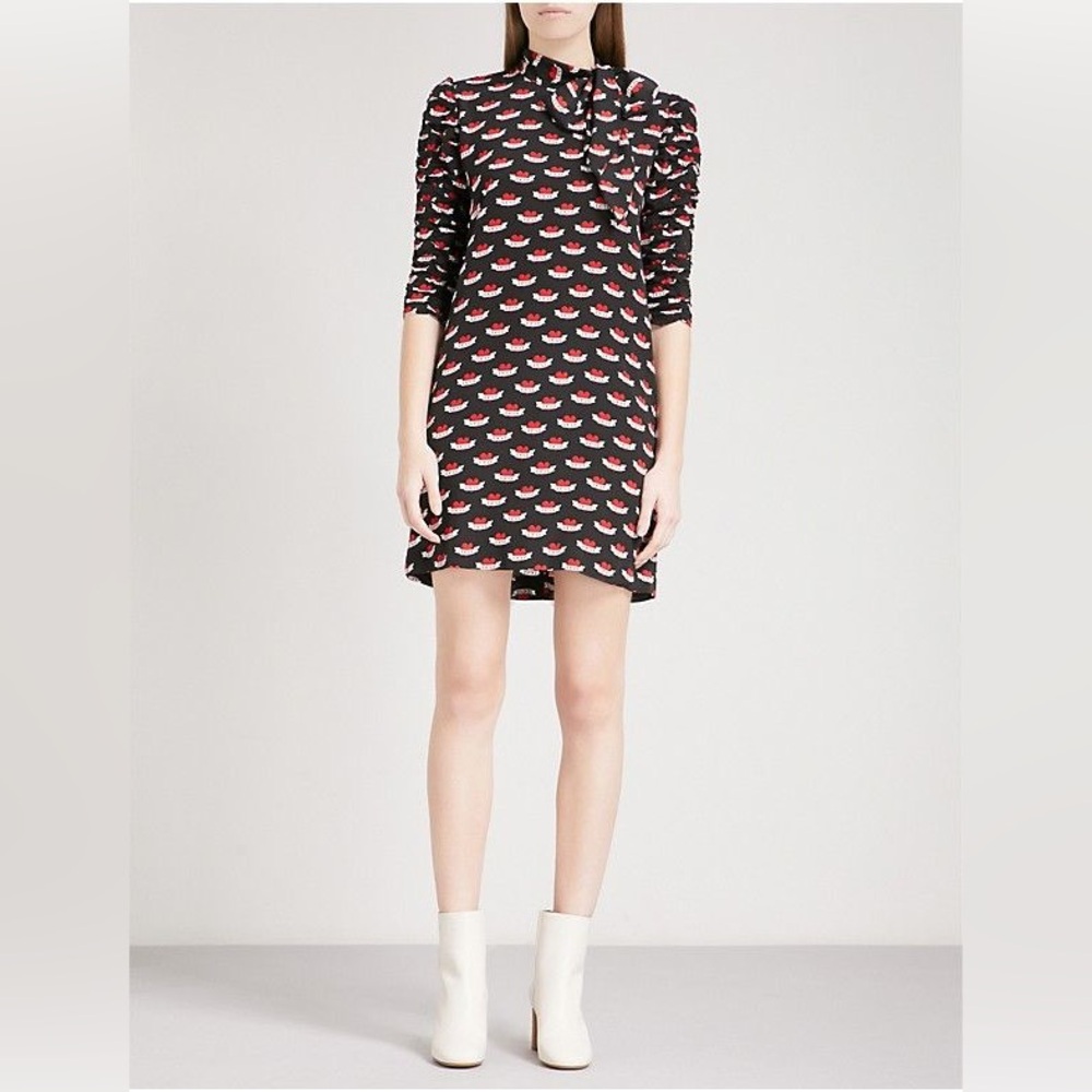 Sandro Love Heart Silk Dress